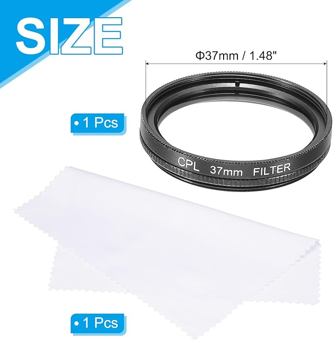 MECCANIXITY 37mm Circular Polarizer Filter, Double Sided Multi-Layer Coatings - Image 2