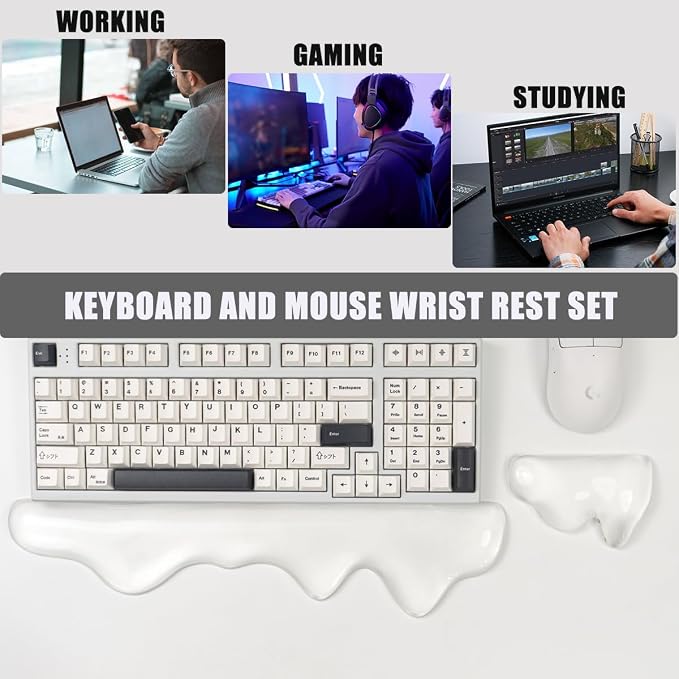 Ergonomic Gel Wrist Rest for Keyboard and Mouse, Cute Silicone Wrist Rest for - Image 4