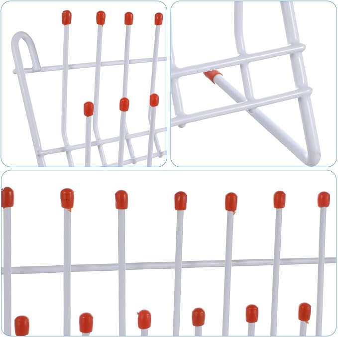 OUNONA Laboratory Beaker Drying Holder 24 Peg Lab Drying Rack Vertical Bottle - Image 9