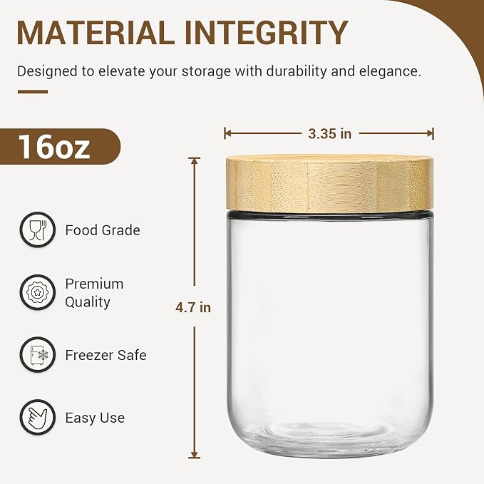 NETANY 4-pack 16oz Glass jars - Image 2