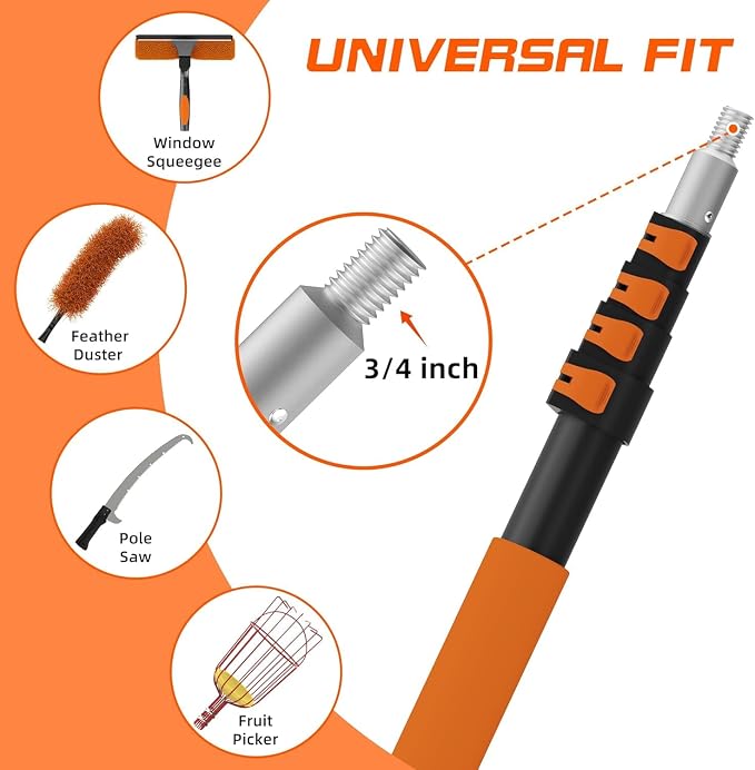 26 FT Cobweb Duster with Extension Pole, Cobweb Duster with 5-20FT Telescoping - Image 8