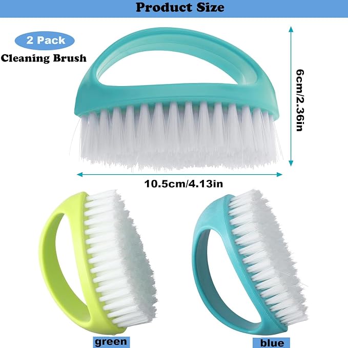 2 Pack Scrubbing Brushes for Cleaning, Heavy Duty Scrub Brush Nylon Stiff - Image 2