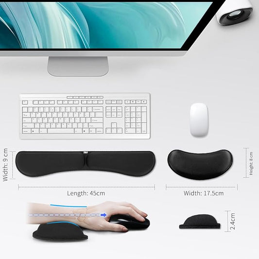 Zibly Ergonomic Gel Keyboard Wrist Rest & Mousepad Rests - Image 2