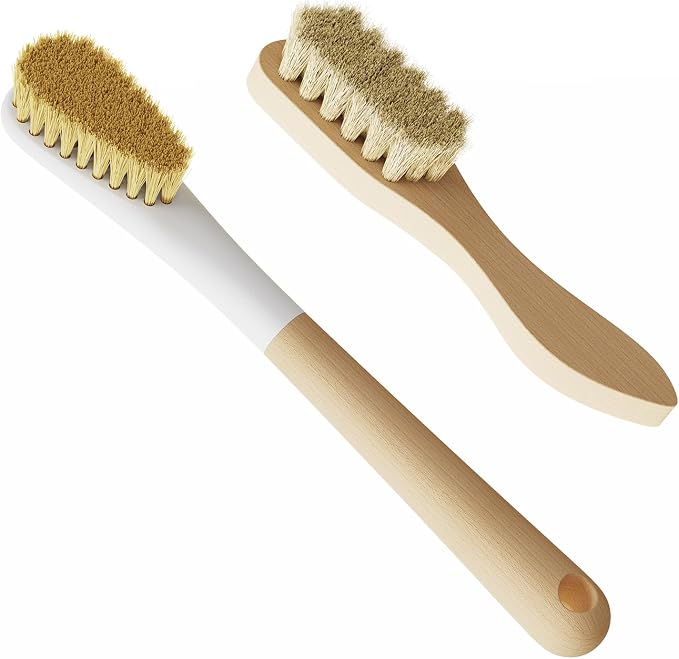 Wood Laundry Brush, OSCIOSS Laundry Stain Brush wth Long Handle and Soft Bristle by OSCIOSS