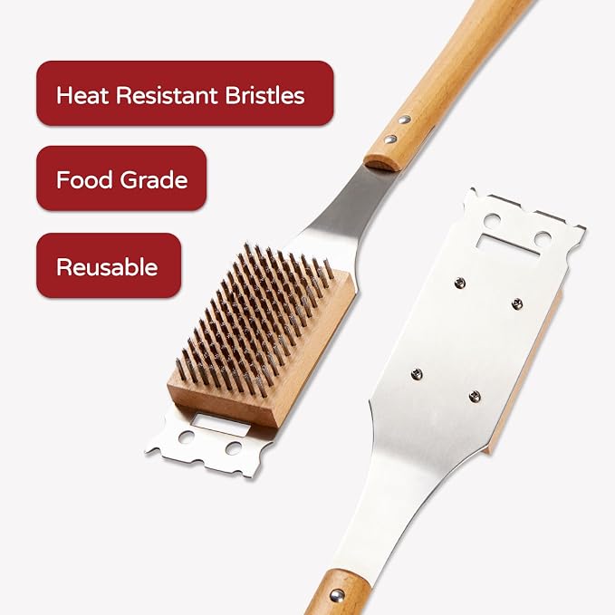 Pizza Oven Brush, 16.9 Inch Grill Cleaning Brush - Image 4