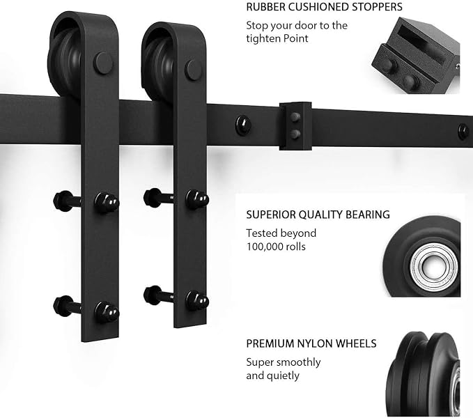 SmartStandard 32 x 96 in Glass Barn Door - Image 5