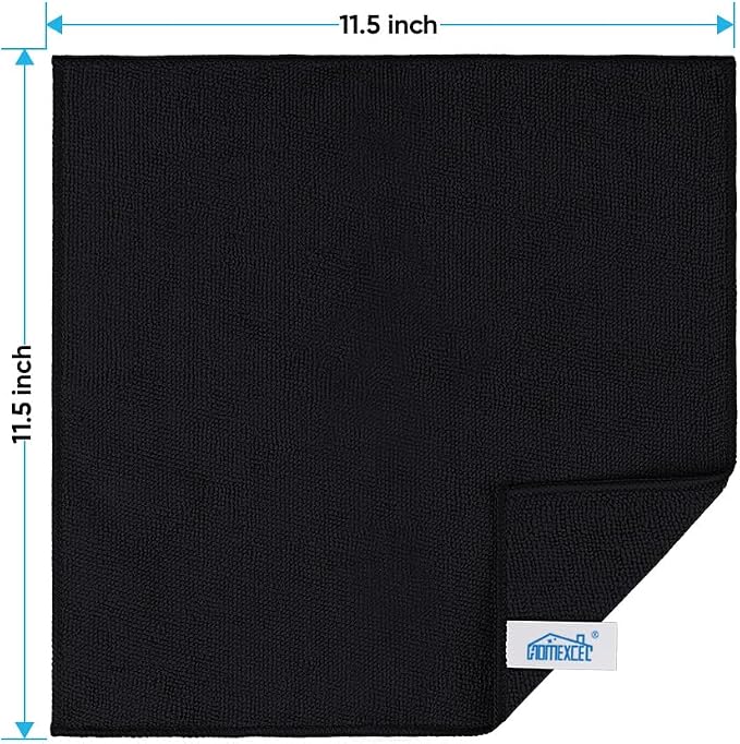 HOMEXCEL Black Microfiber Cleaning Cloth, 24 Pack Cleaning Towels - Image 2