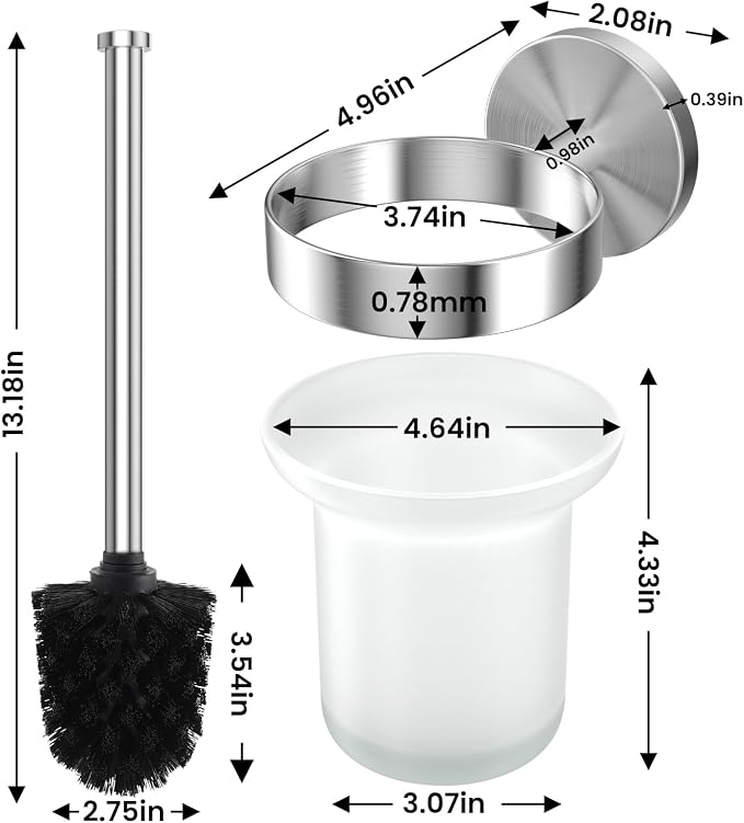 Dailyart Toilet Brush Holder Set: 2 Pack Bathroom Deep Cleaning - Image 6