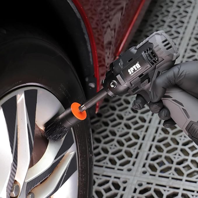 SPTA Drill Brush Attachment, Auto Detail Set, Replacement Car Detail - Image 7