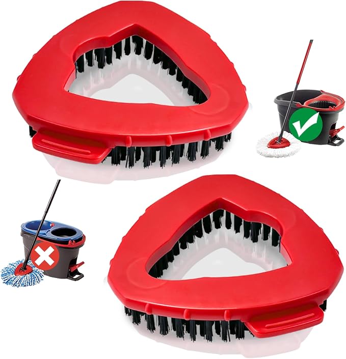 Spin Mop Scrub Brush Head, Triangle Stiff Bristle Scrubber Mop Head by Puiuisoul