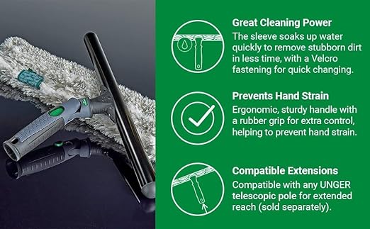 Unger Commercial ErgoTec Advanced Window Cleaning Ninja Kit 4-in-1 – Squeegee - Image 3