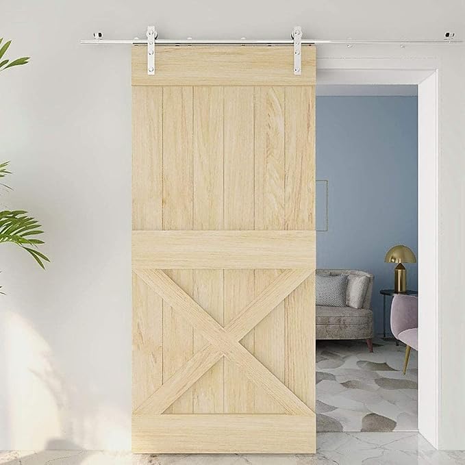 TSMST 12FT Sliding Barn Door Hardware Kit, Stainless Steel Heavy Duty Sturdy - Image 7