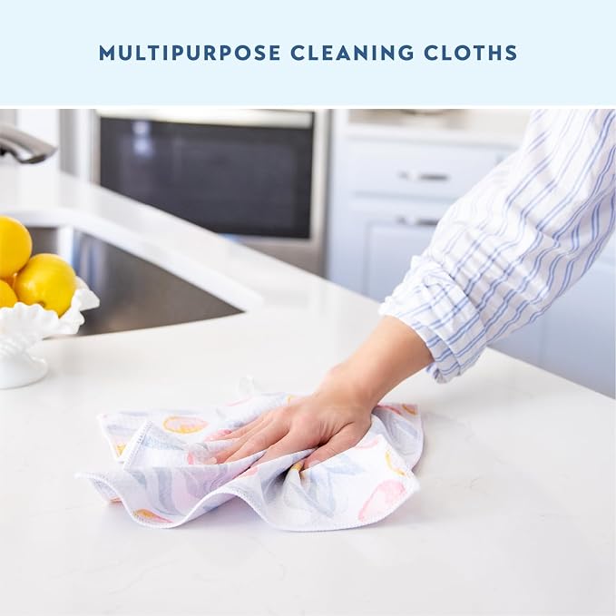 ELYN Microfiber Kitchen Dish Cloth Set, Quick-Dry & Absorbent Waffle Weave - Image 5