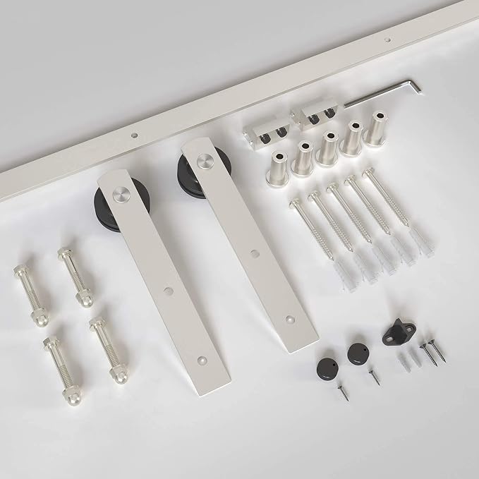 EaseLife 6.6 FT Brushed Nickel Sliding Barn Door Hardware Track Kit, Straight - Image 7