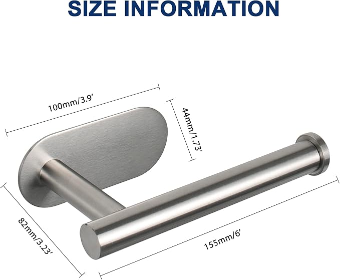 NearMoon Toilet Paper Holder Self Adhesive, Premium Thicken SUS304 Stainless - Image 4