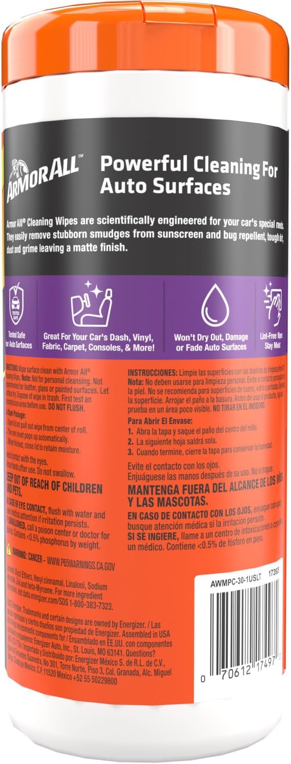 Armor All Interior Car Cleaning Wipes, Car Wipes - Image 7