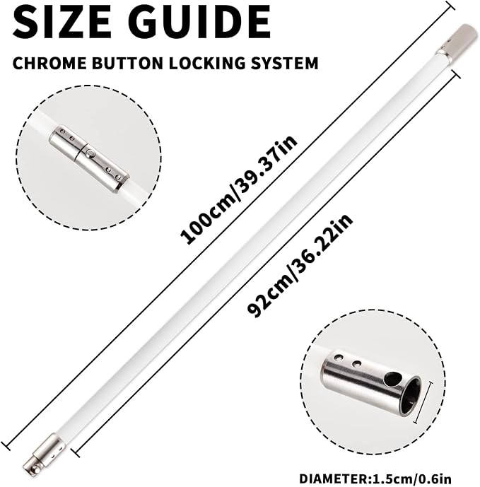 Bluesea 4 Pieces Chimney Sweep Kit Nylon Rod, Chimney Cleaning Kit Accessories - Image 2