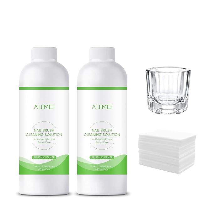 AIJIMEI Nail Brush Cleaner Gel Fast Cleaning Nail Brush Cleaner Easy To Use by AIJIMEI