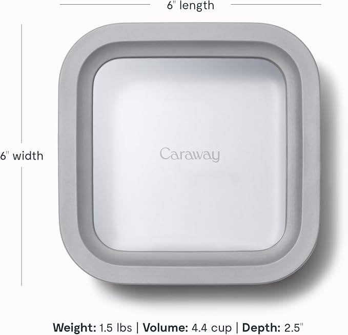 Caraway 6pc Glass Food Storage Set – 4.4 Cup Food Containers - Image 3
