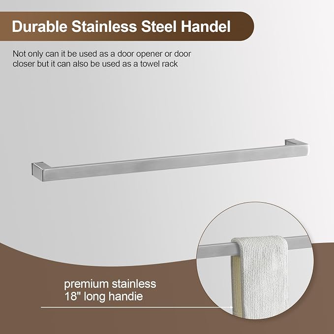 Paris Shower Door, Bathroom Shower Door, Brushed Nickel - Image 5