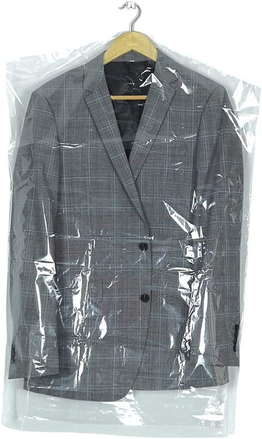50 Pack 35.4inch Plastic Clear Dry Cleaning Hanging Lightweight Garment Clothes by RINTATI