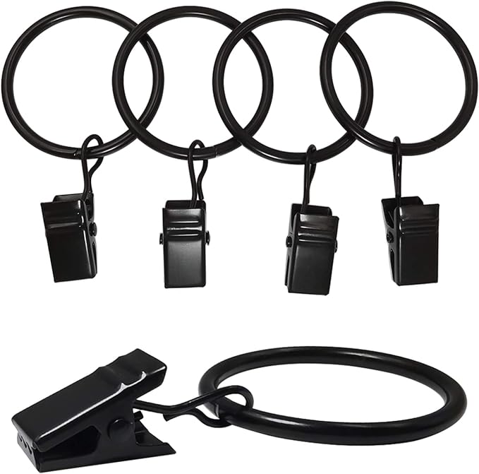 90 Pack Curtain Rings with Clips, Drapery Clips with Rings, Drapes Rings 1.26 - Image 7