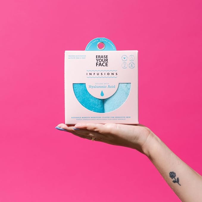 ERASE YOUR FACE Infusions Reusable Makeup Remover Cloths - Image 2