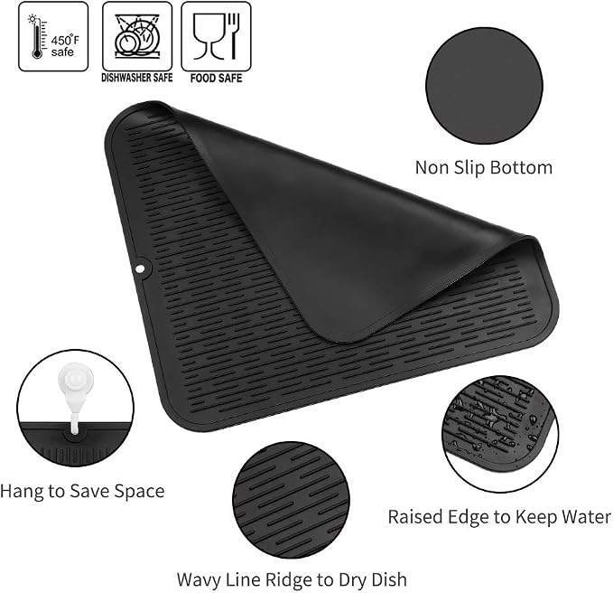 Silicone Dish Drying Mat for Multiple Usage, Easy clean, Eco-friendly, - Image 2