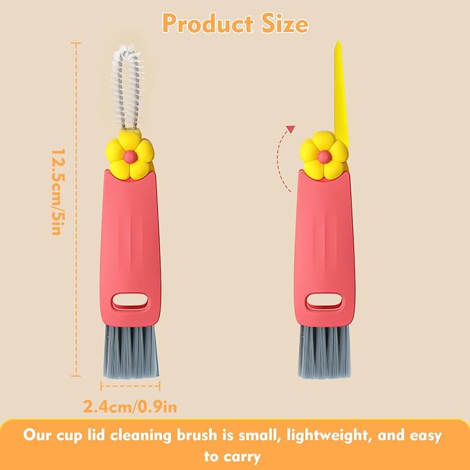 3 in 1 Cup Lid Cleaning Brush, Portable Cup Cleaner Brush, 2024 New Water - Image 5