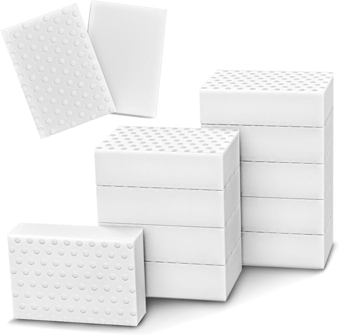 10 Pack Magic Sponge Eraser 3X Thick and Long Lasting Melamine Cleaning Sponges by SmilePowo