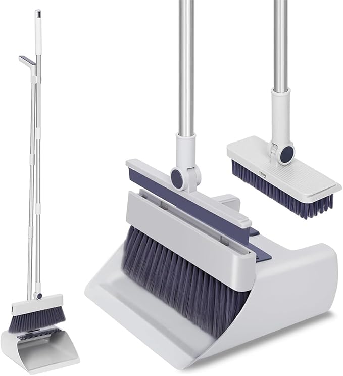 SDSM Broom with Dustpan Combo Set, 4 in 1 Multifunctional Broom and Dustpan by Unknown