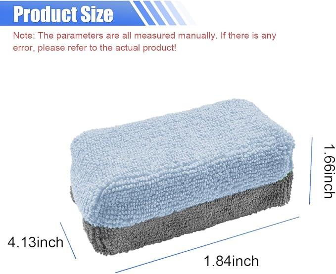 12PCS Ceramic Coating Applicator Sponge, Microfiber Rectangular Auto Polishing - Image 2