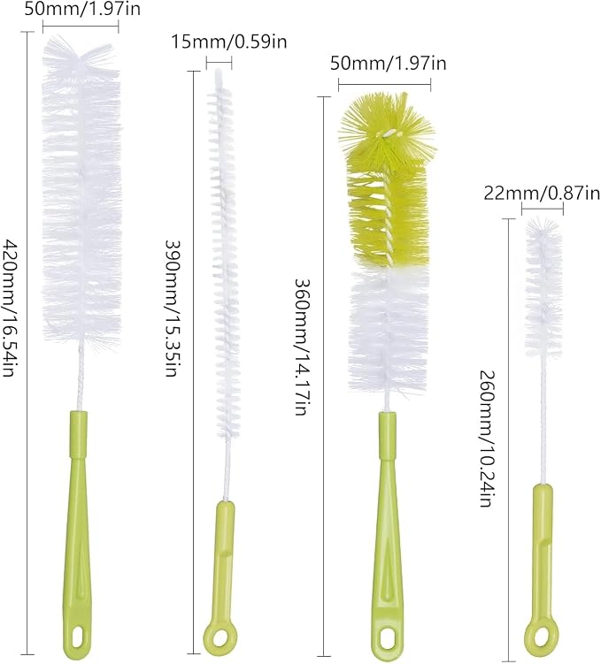 4 Pcs Bottle Cleaning Brush Set 4 Different Brushes - Image 8