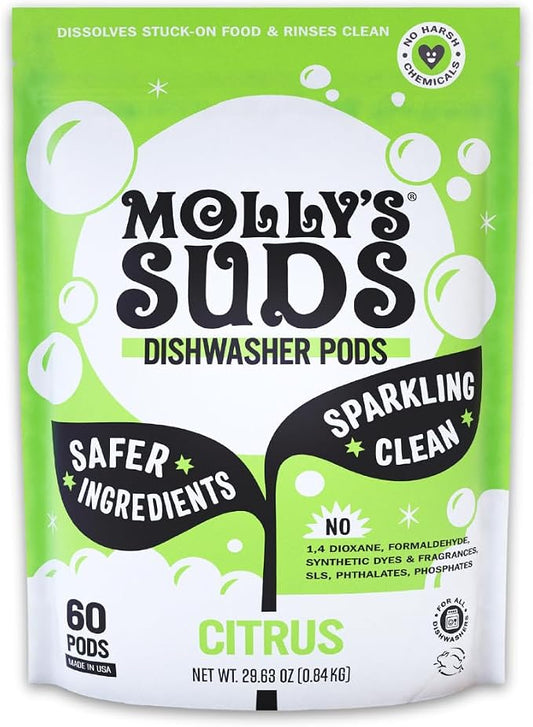 Molly's Suds Dishwasher Pods | Clean Dishwasher Detergent, Cuts Grease & Rinses by MollysSuds