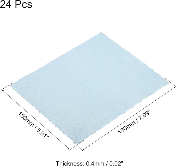 PATIKIL Eyeglass Microfiber Cleaning Cloth 7"x6", 24 Pack Glasses Cleaning - Image 2