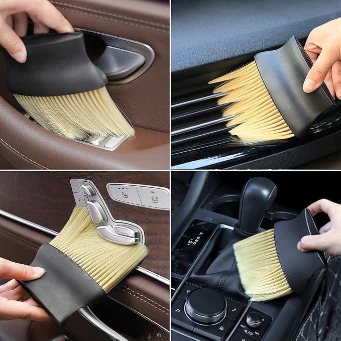 Auto Interior Dust Brush, Car Cleaning Brushes Duster, Soft Bristles Detailing - Image 2