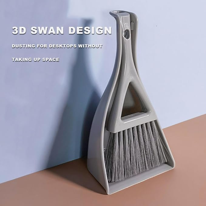 Dust Pan Broom Brush Dustpan -Mini Broom and Dustpan Combo Set, Handheld - Image 6
