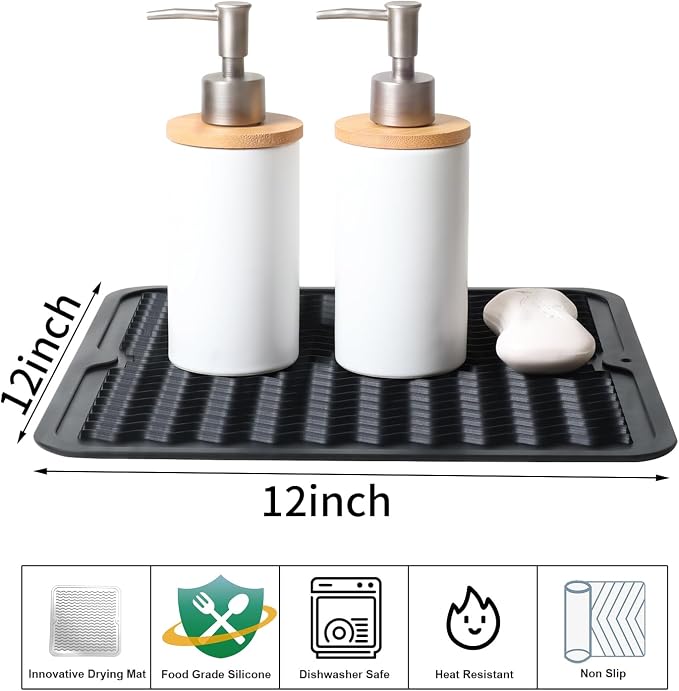 ZLR 2 Pcs Silicone Dish Drying Mats - Image 2