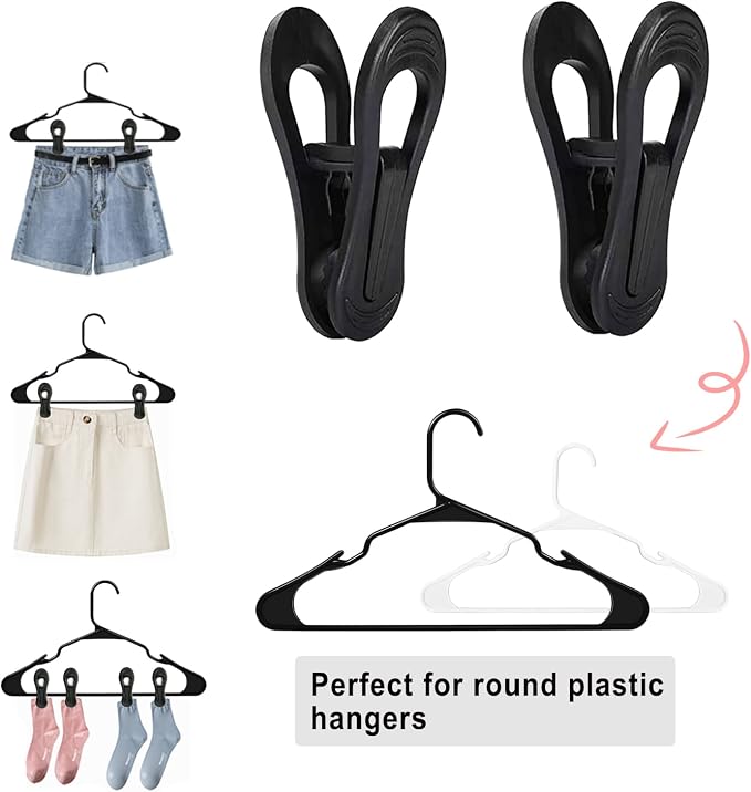 Black Hanger Clips 60 PCS, Finger Clips - Image 4