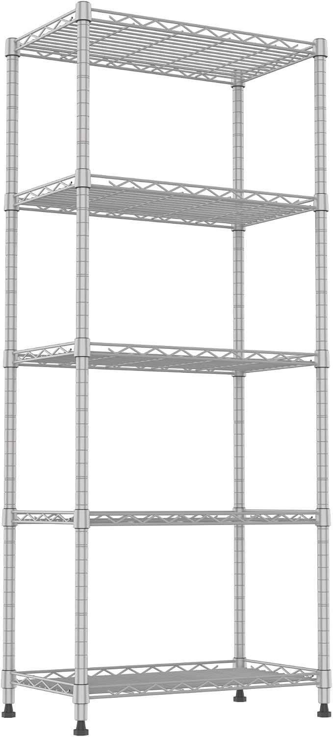 REGILLER 5-Wire Shelving Metal Storage Rack Adjustable Shelves, Standing by REGILLER