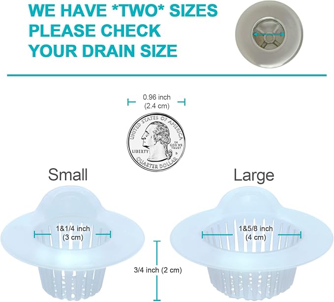 25 Pack, Hair Catcher for Bathroom Sink or Bathtub - Image 2