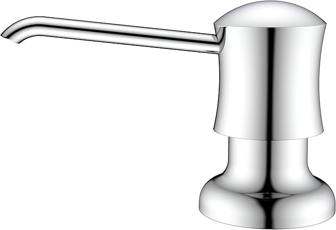 Soap Dispenser for Kitchen Sink Chrome Upgrade Built-in and Refill-from-Top by UltimateUnicorn