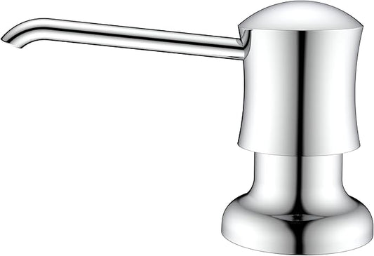 Soap Dispenser for Kitchen Sink Chrome Upgrade Built-in and Refill-from-Top by UltimateUnicorn