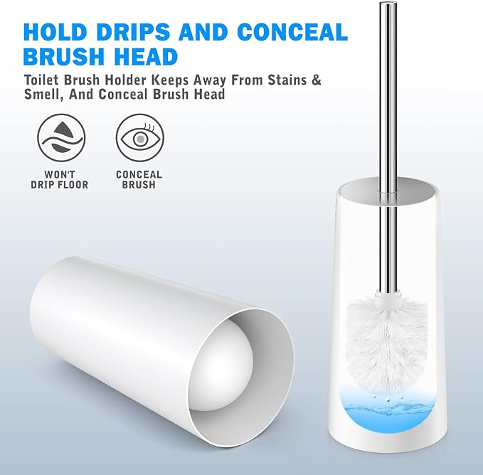Toilet Brush and Holder, 2 Pack Toilet Brush - Image 5
