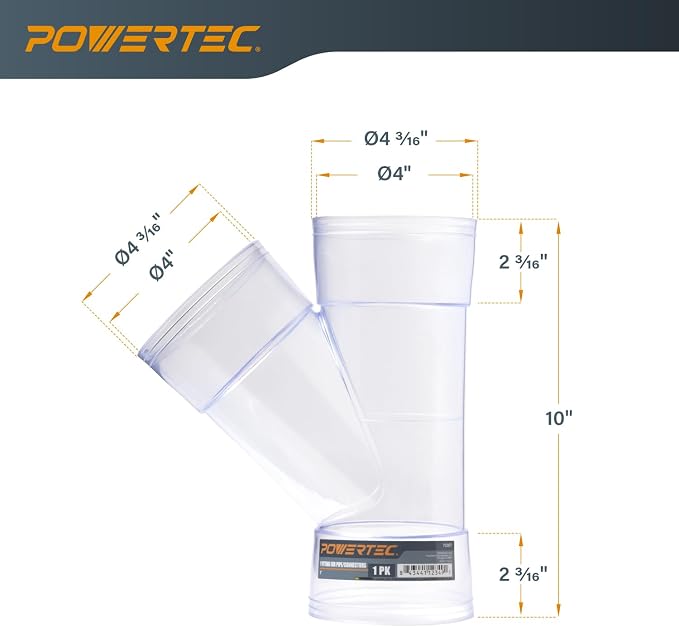POWERTEC 70367V 4 Inch ID Y Fitting - Image 6