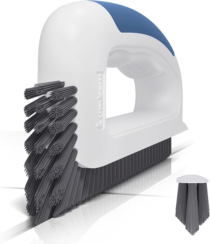 Grout Cleaner Brush for Floors Tile Corner, V Shape Stiff Scrubber Cleaning by Lumkew