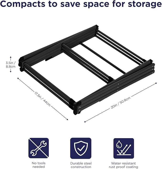 BLACK+DECKER Laundry Organization Expandable/Collapsible Clothes Drying Rack. - Image 3