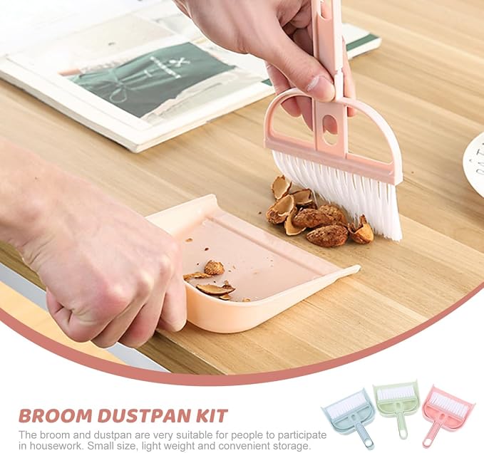 Mini Broom and Dustpan Set Compact Desktop Cleaning Tools - Image 7
