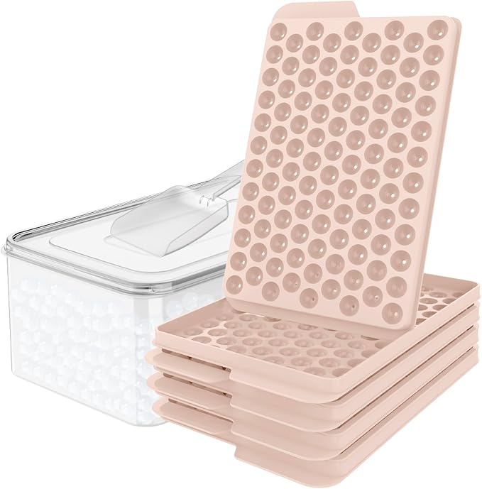 WIBIMEN Mini Ice Cube Trays, Small Tiny Round Pebble Crushed Nugget Ice Trays by WIBIMEN