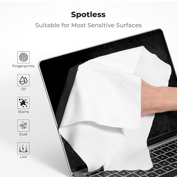 K&F Concept 3 Pack Microfiber Lens Cleaning Cloths 12x12in，Washable Reusable - Image 2
